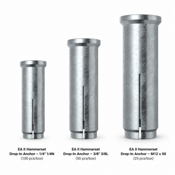 Fischer EA II Hammerset Drop-In Anchor – Various Sizes